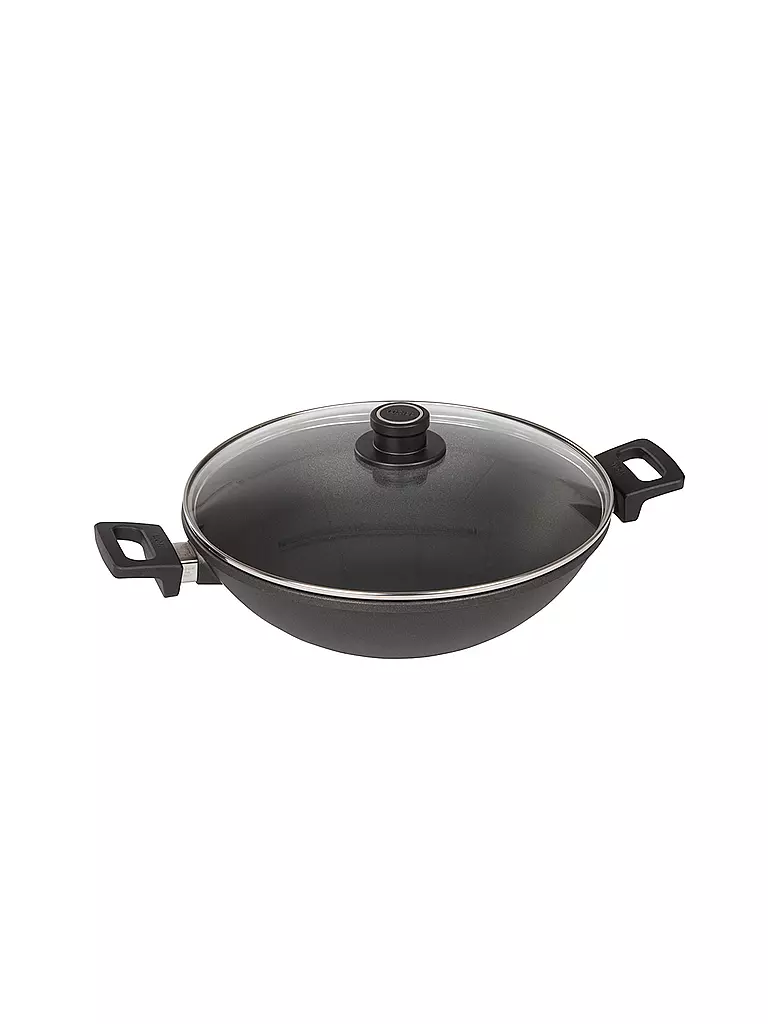 WOLL | Wok avec couvercle en verre Nowo Titanium 32cm antiadhésif | Noir