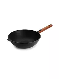 WOLL | Wok avec manche en bois 28cm ECO-LOGIC Antiadhésif | Noir