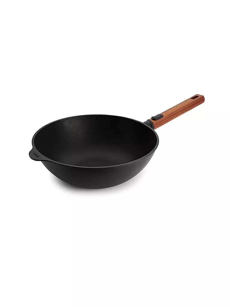 WOLL | Wok avec manche en bois 28cm ECO-LOGIC Antiadhésif | schwarz