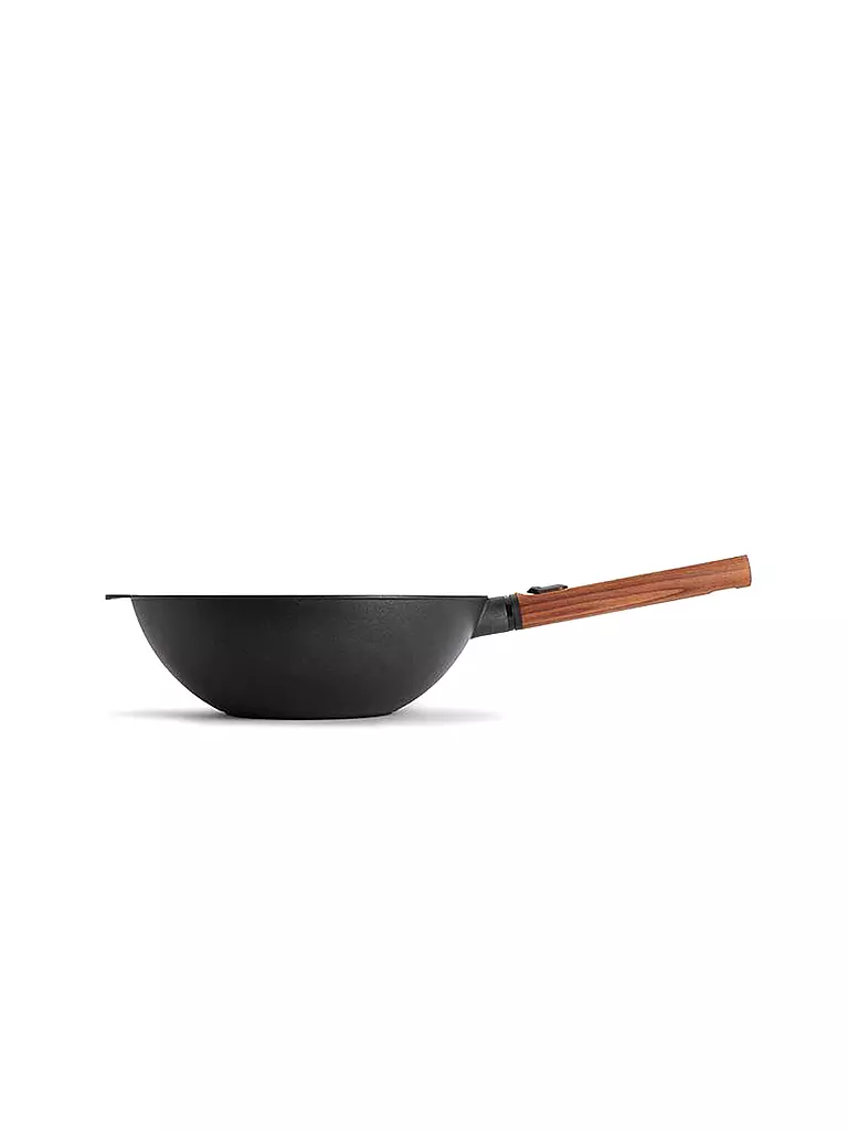 WOLL | Wok avec manche en bois 28cm ECO-LOGIC Antiadhésif | schwarz