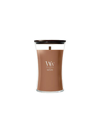 WOODWICK | Bougie sablier 610g mèche crépitante Large Radiant Amber