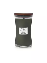 WOODWICK | Bougie parfumée avec mèche crépitante SANDUHR Large 610g Vanilla Bean | Vert foncé