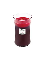 WOODWICK | Bougie Sablier Mèche Crépitante 454g Trilogy Cafe Sweets | Rouge foncé