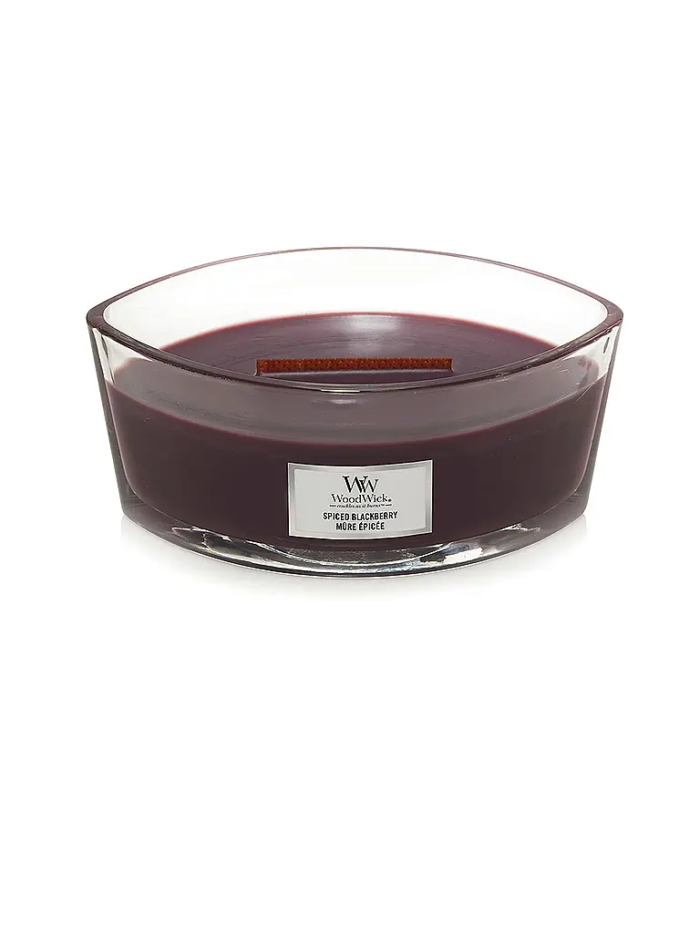 WOODWICK | Ellipsenkerze Knisterdocht 454g Spiced Blackberry | Lilas