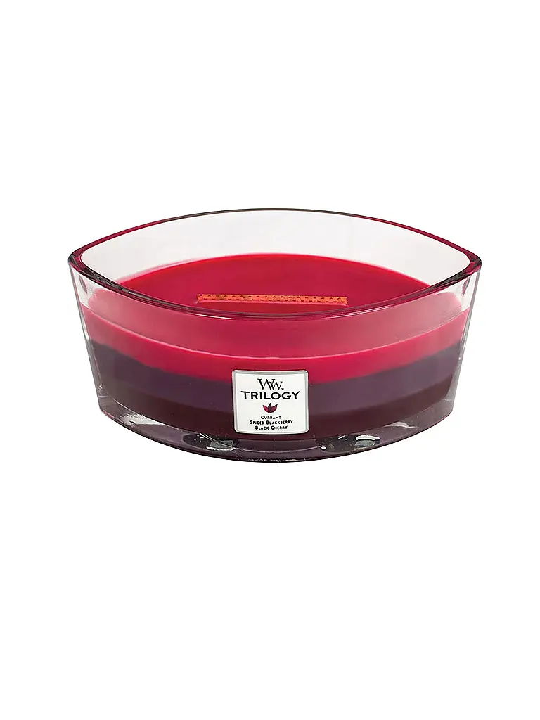 WOODWICK | Ellipsenkerze Knisterdocht 454g Triology Sun-Ripened Berries | Rouge foncé