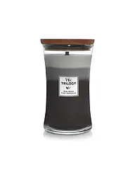 WOODWICK | Bougie Sablier Mèche Crépitante 454g Trilogy Cafe Sweets | Gris