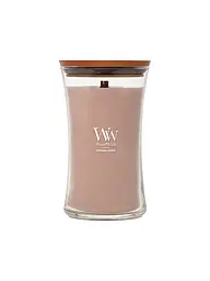 WOODWICK | Bougie parfumée avec mèche crépitante SANDUHR Large 610g Vanilla Bean | Beige