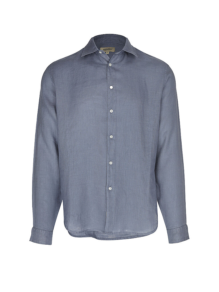 Woolrich Chemise en lin bleu XXL