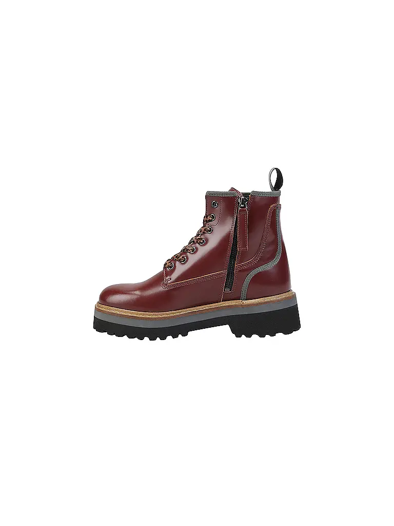 WOOLRICH | Boots à lacets ABRASIVATO | dunkelrot