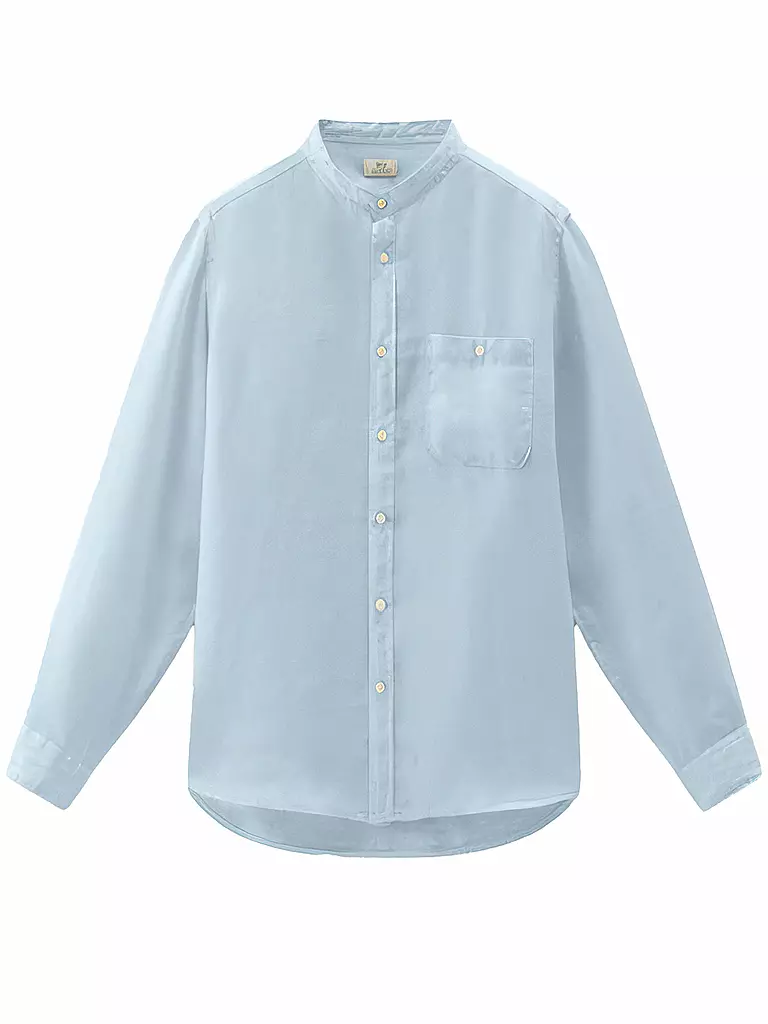 WOOLRICH | Chemise en lin coupe regular | Bleu clair