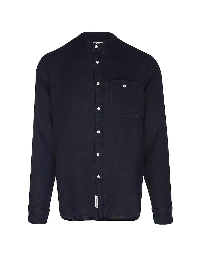 WOOLRICH | Chemise en lin coupe regular | dunkelblau