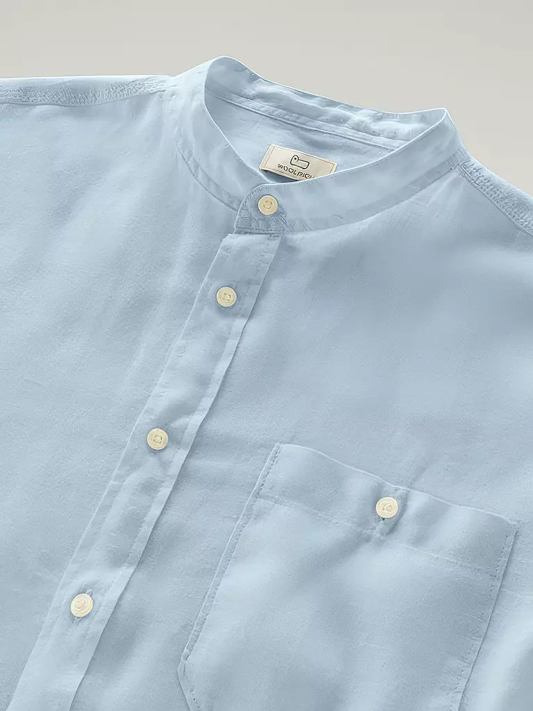 WOOLRICH | Chemise en lin coupe regular | Bleu clair