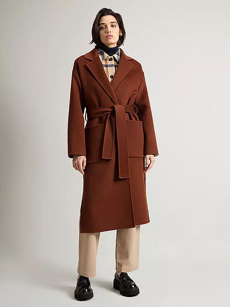 WOOLRICH | Manteau en laine | Marron