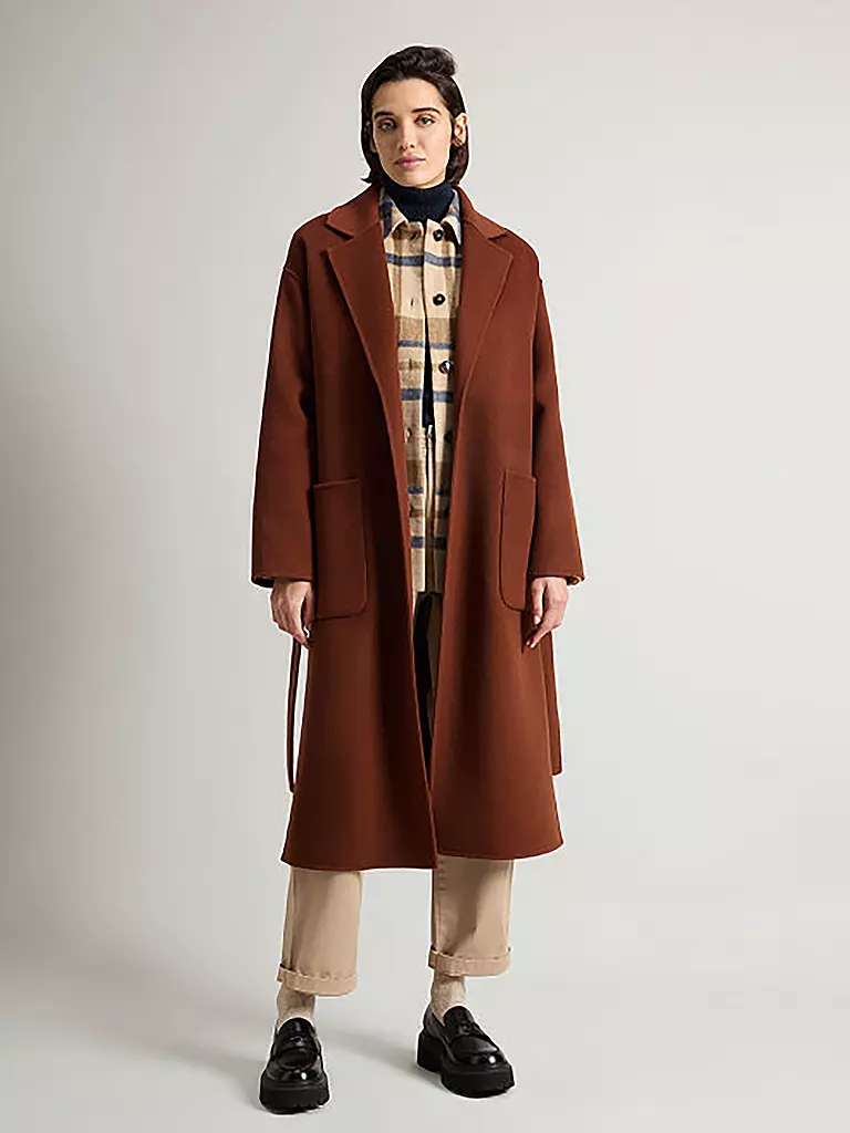 WOOLRICH | Manteau en laine | Marron