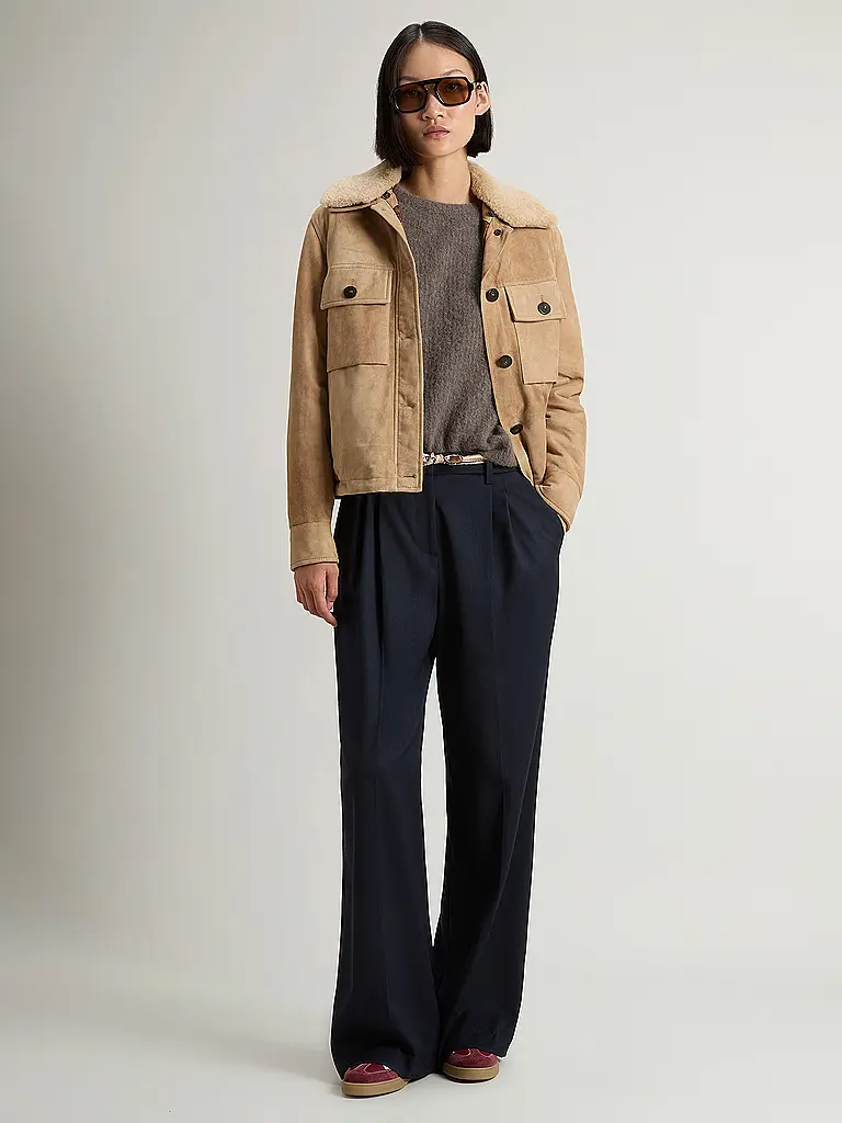 WOOLRICH | Veste en cuir AMBER | beige
