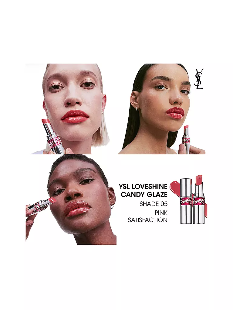 YVES SAINT LAURENT | Loveshine Candy Glaze Lipgloss-Stick (5 Pink Satisfaction) | 