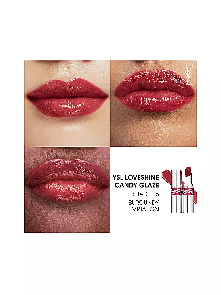 YVES SAINT LAURENT | Loveshine Candy Glaze Lipgloss-Stick (6 Burgundy Temptation) | 