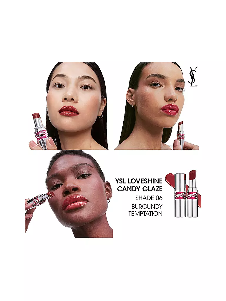 YVES SAINT LAURENT | Loveshine Candy Glaze Lipgloss-Stick (6 Burgundy Temptation) | 