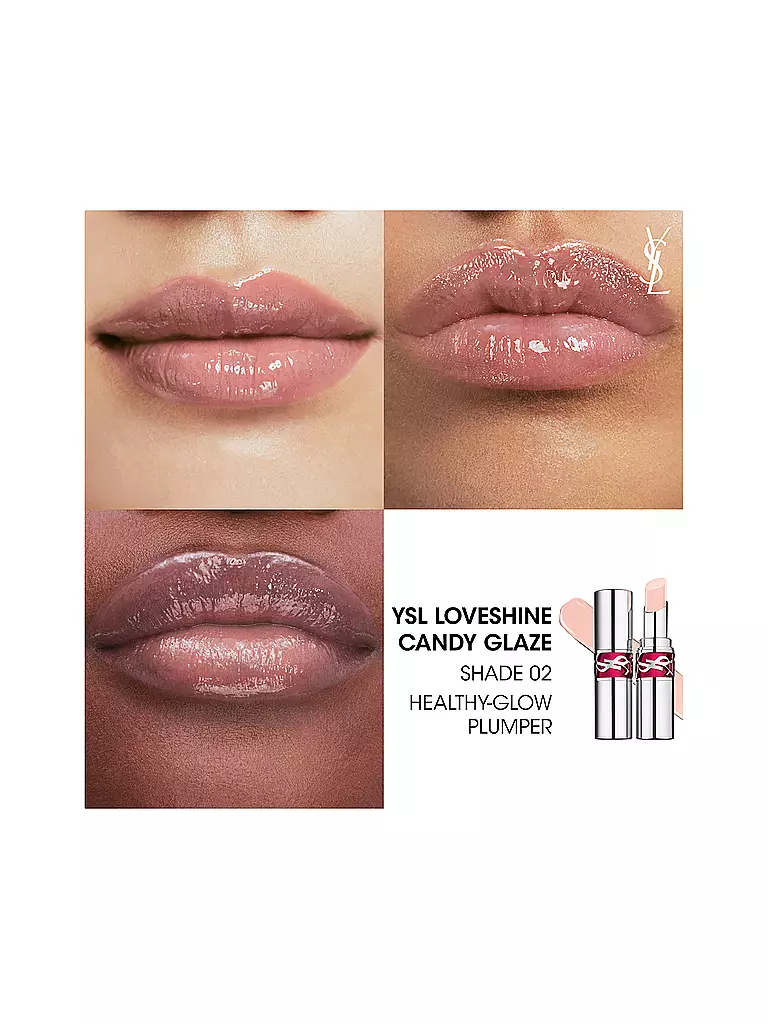 YVES SAINT LAURENT | Loveshine Candy Glaze Rouge à Lèvres Brillant (2 Healthy Glow Plumper) | rosa