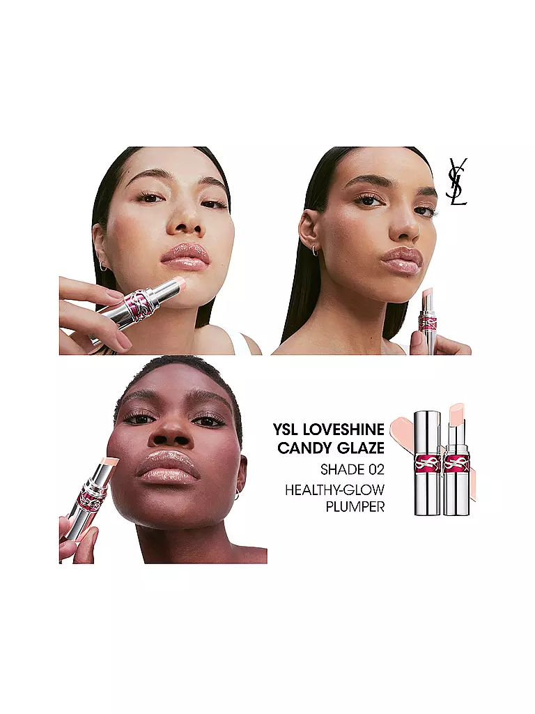 YVES SAINT LAURENT | Loveshine Candy Glaze Rouge à Lèvres Brillant (2 Healthy Glow Plumper) | rosa