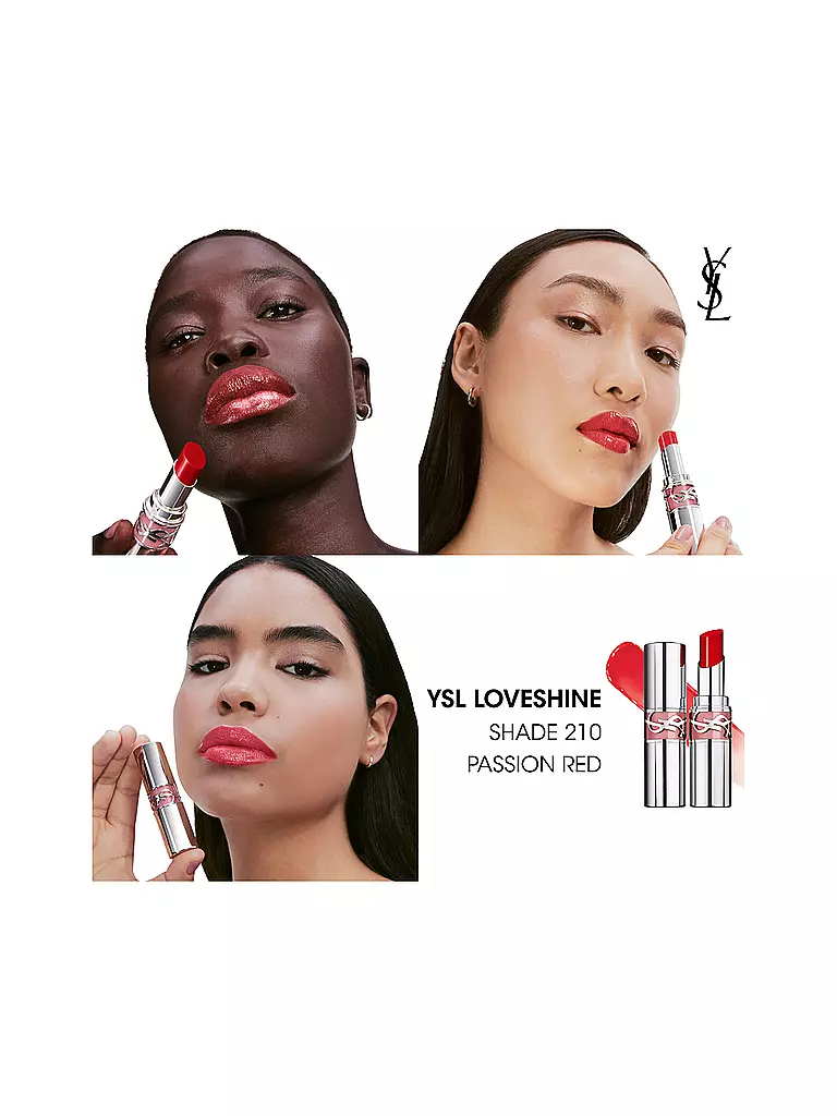 YVES SAINT LAURENT | Loveshine Rouge à Lèvres (210 Passion Red) | koralle