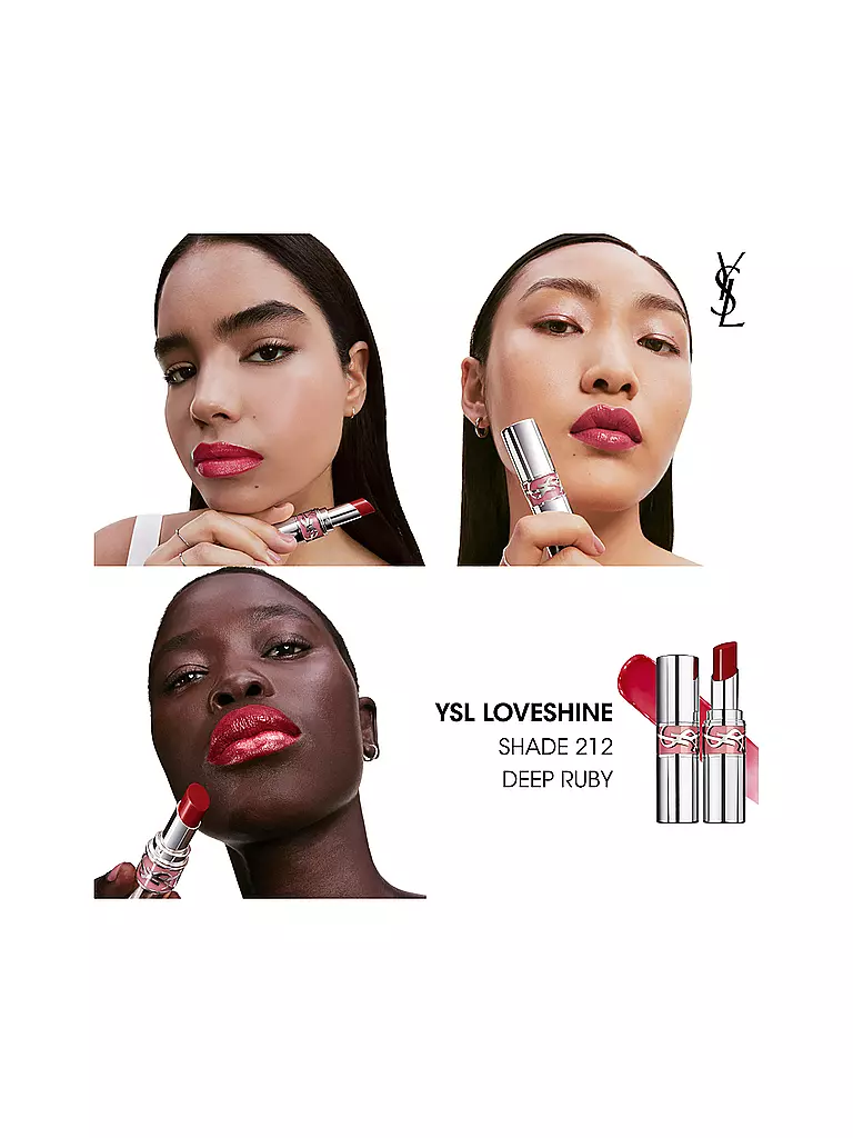 YVES SAINT LAURENT | Loveshine Rouge à Lèvres (212 Deep Ruby) | dunkelrot