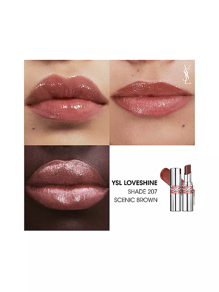 YVES SAINT LAURENT | Rouge à lèvres Loveshine (207 Scenic) | dunkelrot