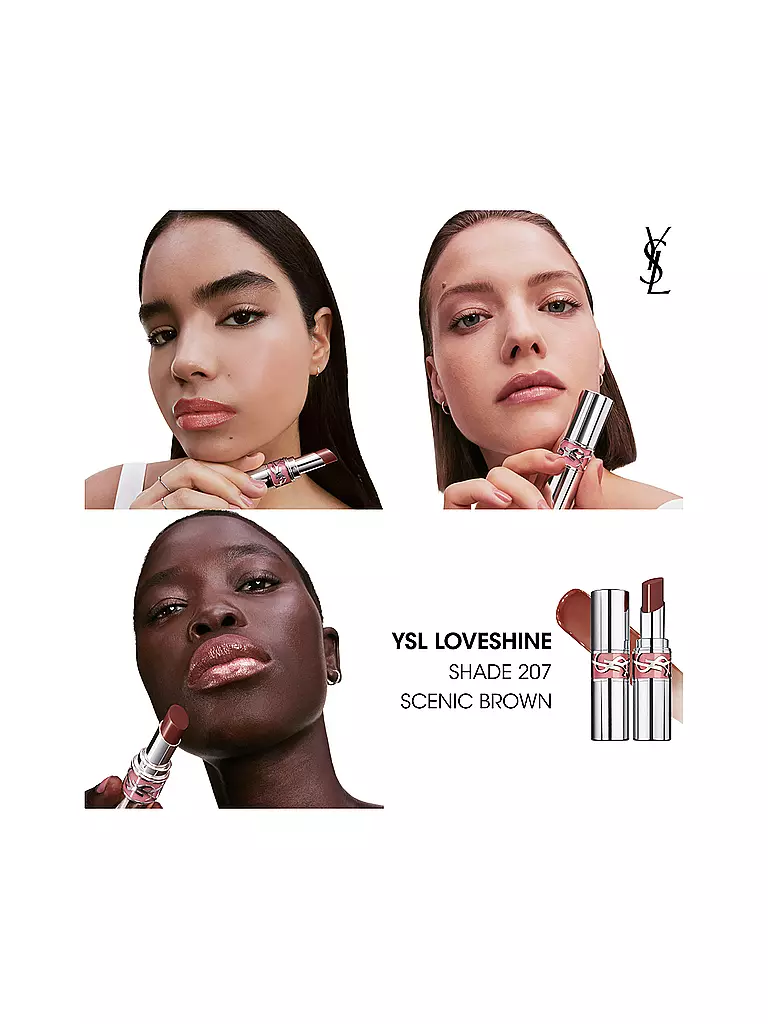YVES SAINT LAURENT | Rouge à lèvres Loveshine (207 Scenic) | dunkelrot