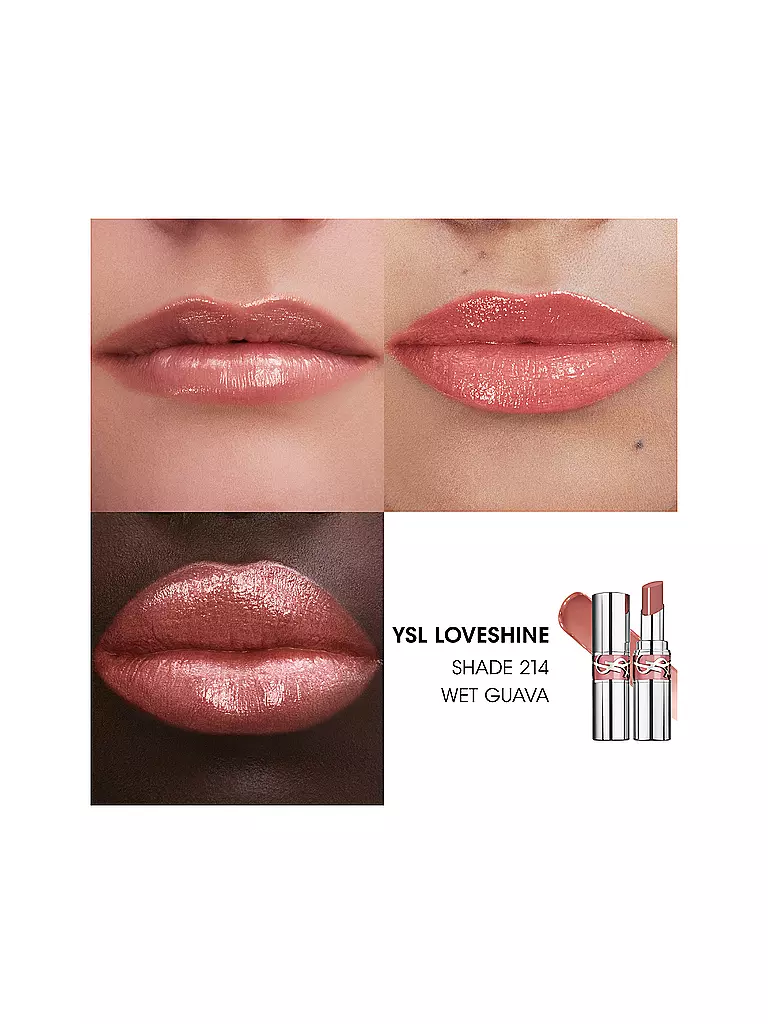 YVES SAINT LAURENT | Rouge à lèvres Loveshine (214 Wet Guava) | koralle