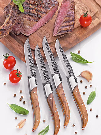 ZASSENHAUS | Set de 4 couteaux à steak BULL en bois d'olivier