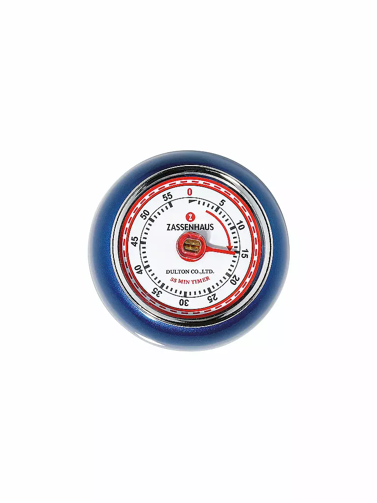 ZASSENHAUS | Minuteur de cuisine SPEED 7cm bleu métallisé | 