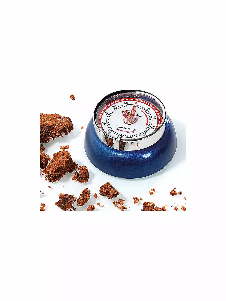 ZASSENHAUS | Minuteur de cuisine SPEED 7cm bleu métallisé | 