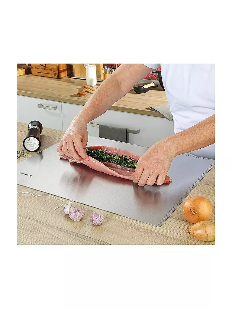 ZASSENHAUS | Plan de travail de cuisine 60x50cm en acier inoxydable | Argent