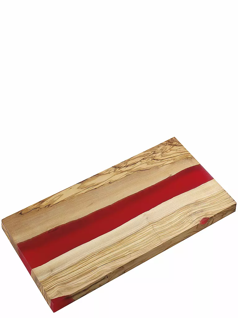 ZASSENHAUS | Planche de service Olive 45x22cm Marron/Rouge | braun
