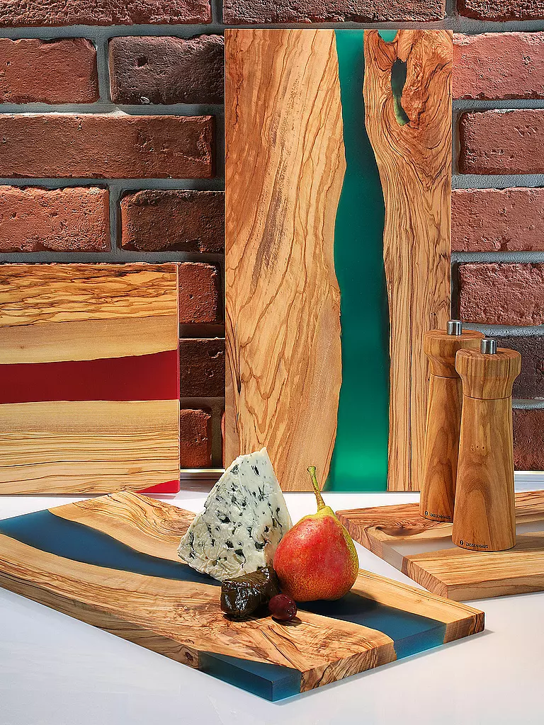 ZASSENHAUS | Planche de service Olive 45x22cm Marron/Vert | braun