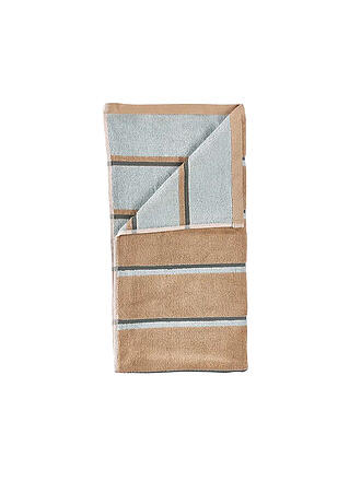 ZONE DENMARK | Serviette SAUNA 50x100cm Camel/Bleu Glacé/Vert Olive