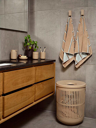 ZONE DENMARK | Serviette SAUNA 50x100cm Camel/Bleu Glacé/Vert Olive