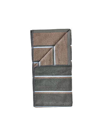 ZONE DENMARK | Serviette de douche SAUNA 70x140cm Olive Green/Taupe Blue Flog