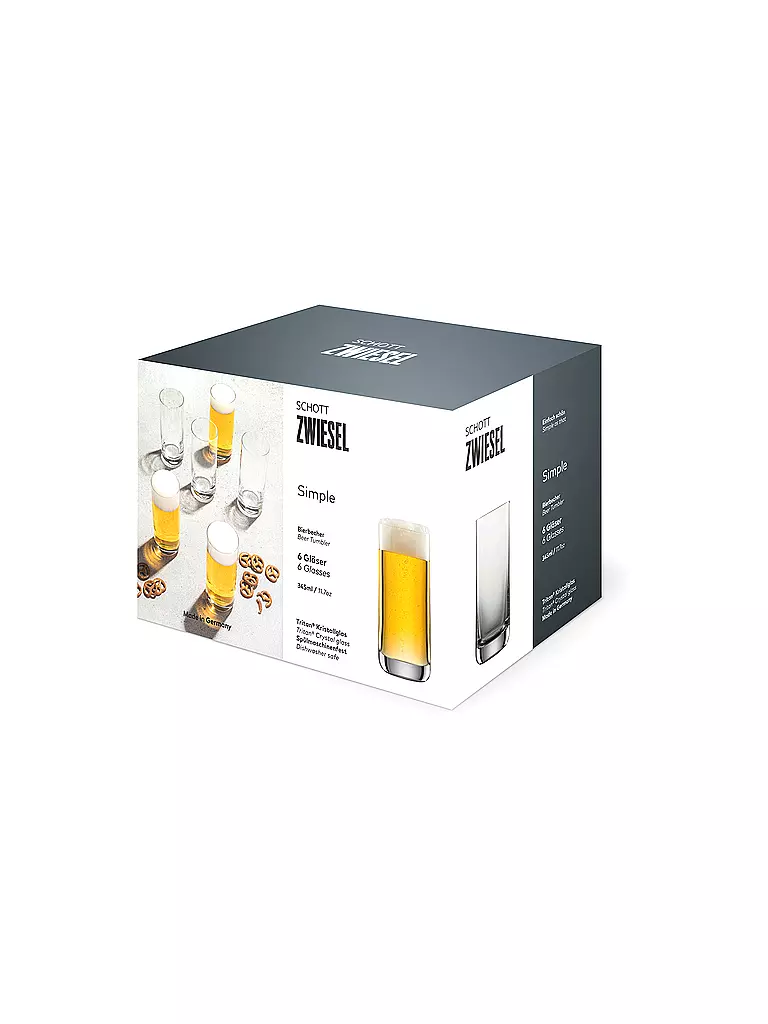 ZWIESEL GLAS | Set de 6 verres à bière SIMPLE 345ml | 