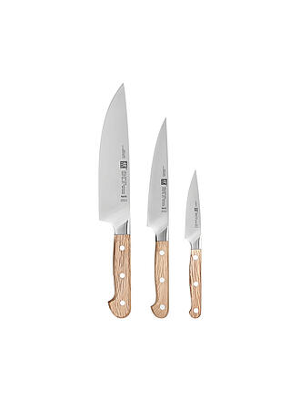 ZWILLING | Set de couteaux 3 pièces PRO WOOD Chêne vert