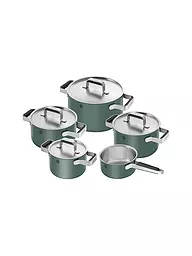ZWILLING | Batterie de cuisine - Set 5 pièces PURE Inox / Vert | Vert foncé