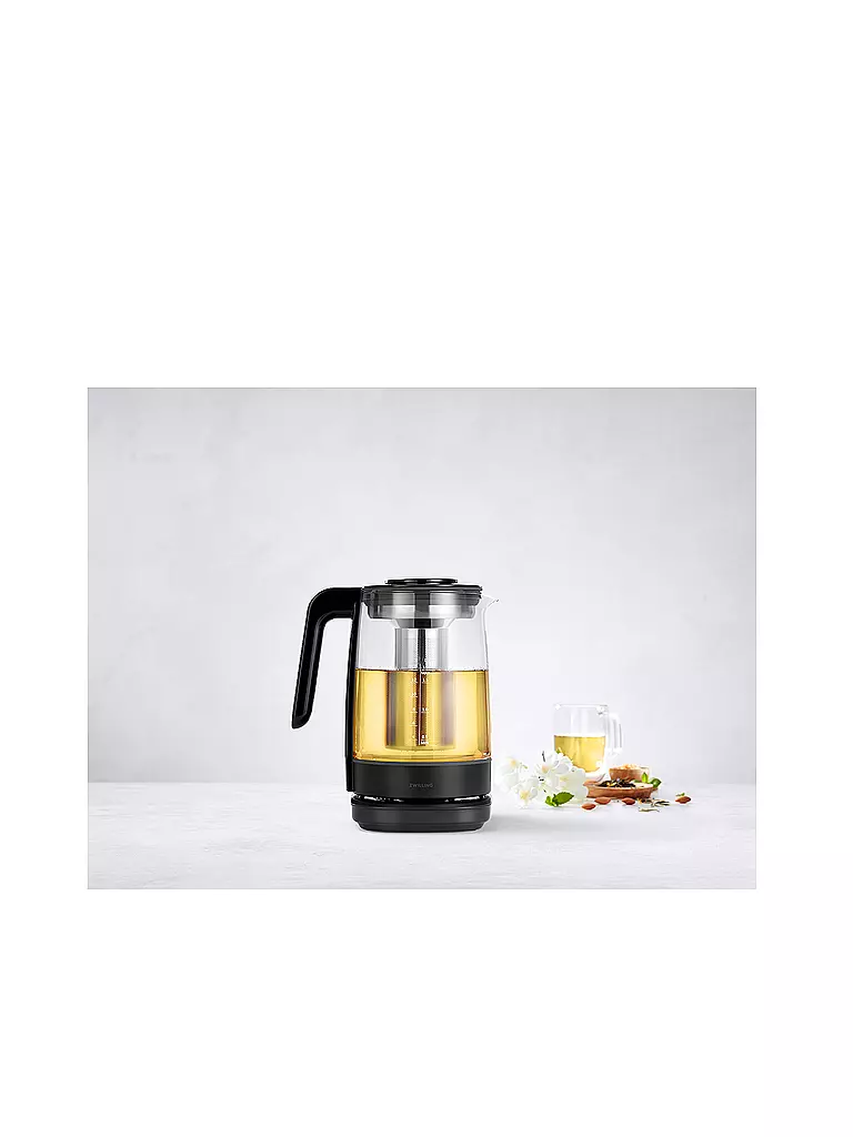 ZWILLING | Bouilloire avec infuseur à thé 1,7 l verre / noir | 