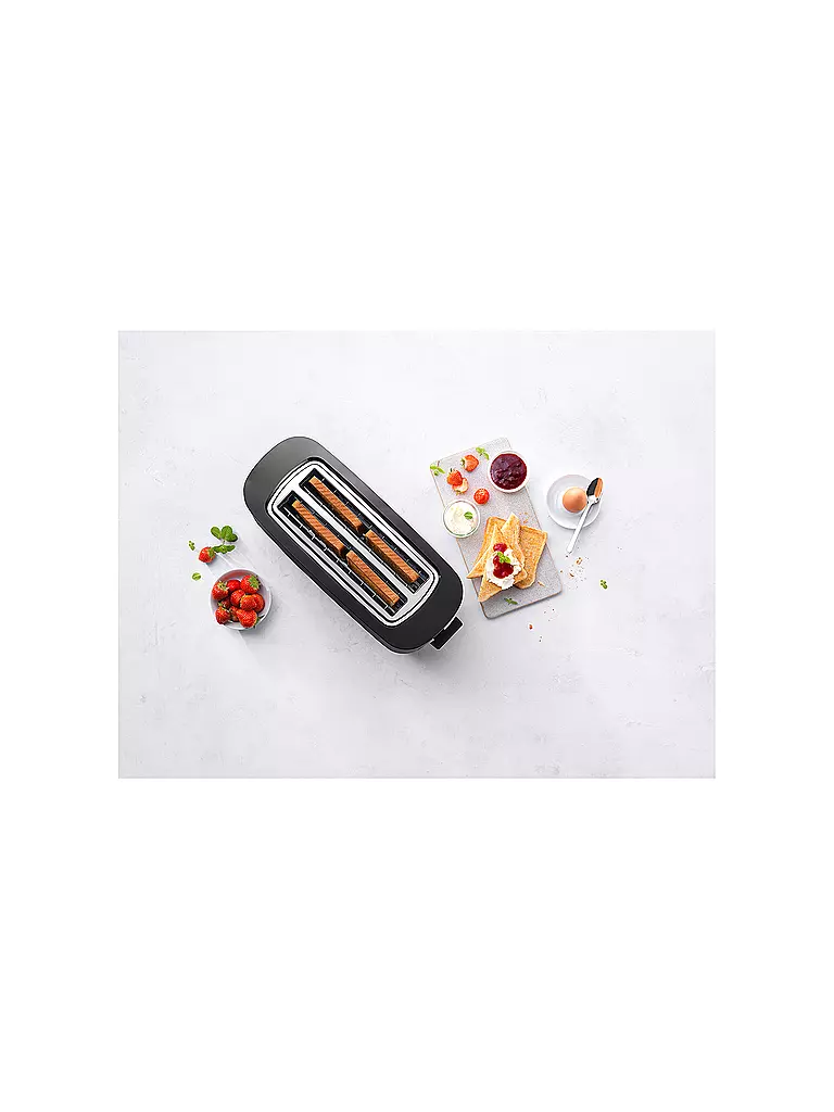 ZWILLING | ENFINIGY® Grille-pain 4 tranches en acier inoxydable 2 fentes longues Noir | 