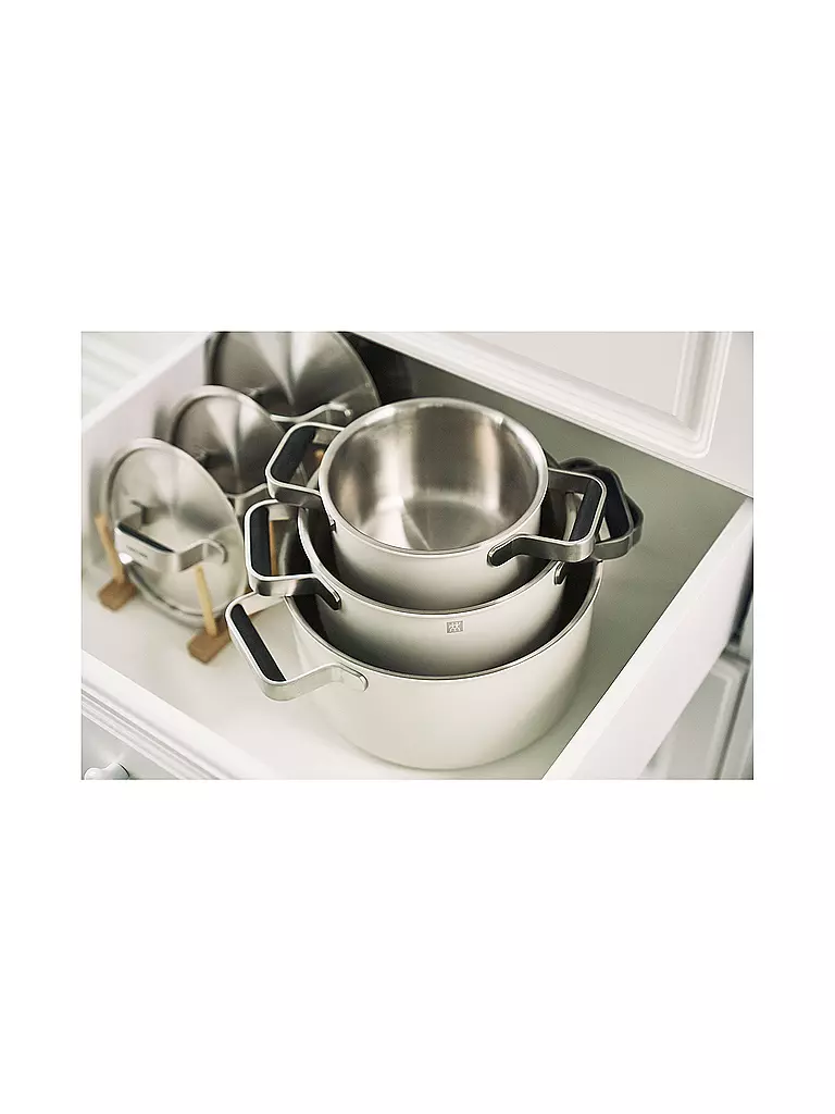 ZWILLING | Kochgeschirr - Set 5tlg. PURE Edelstahl / Elfenbein  | Crème