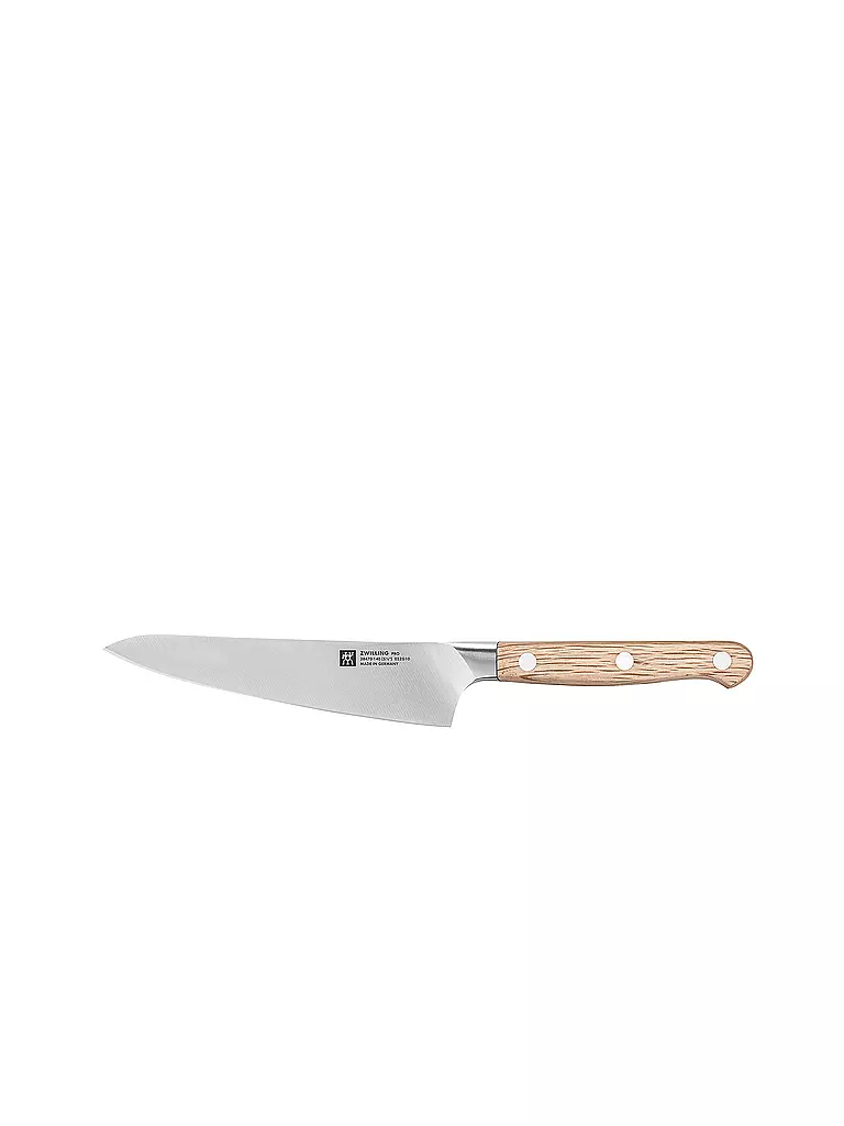 ZWILLING | Pro Wood Couteau de chef Santoku Couteau de cuisine Couteau compact, 14 cm | Marron