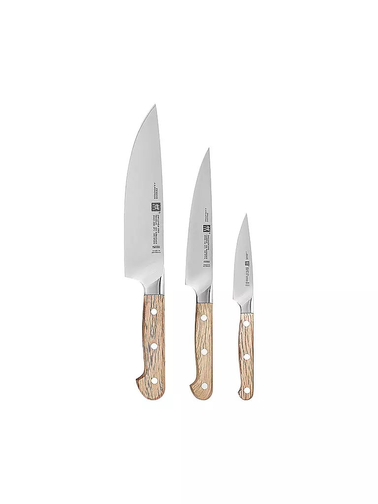 ZWILLING | Set de couteaux 3 pièces PRO WOOD Chêne vert | Marron