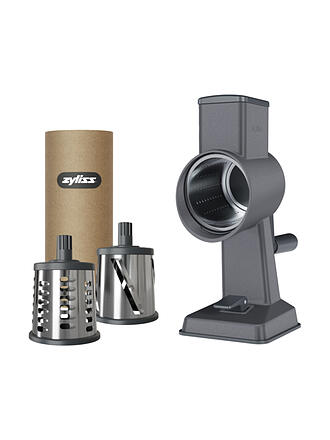 ZYLISS | Râpe à tambour en aluminium Gourmet 3 tambours Gris